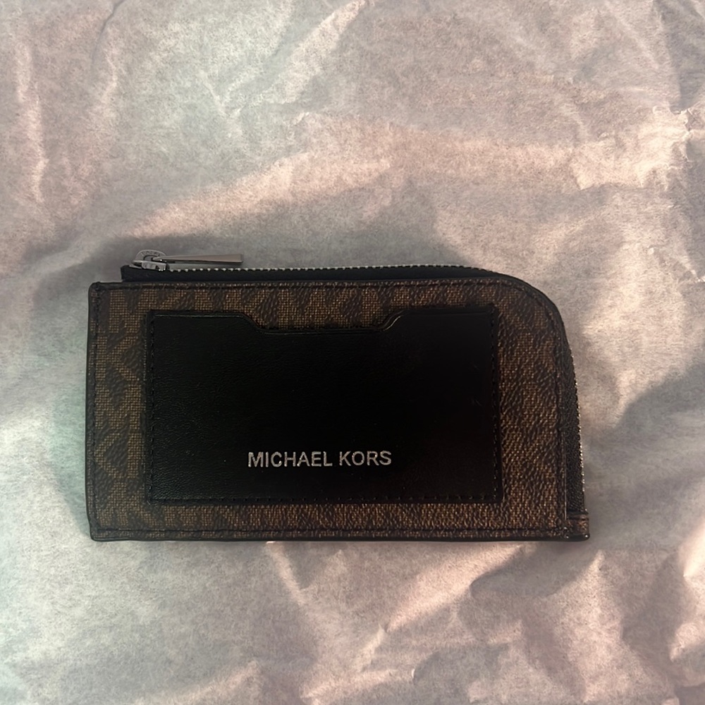 Michael Kors Men's Gifting Long Zip Wallet Mini MK logo PVC new with tag